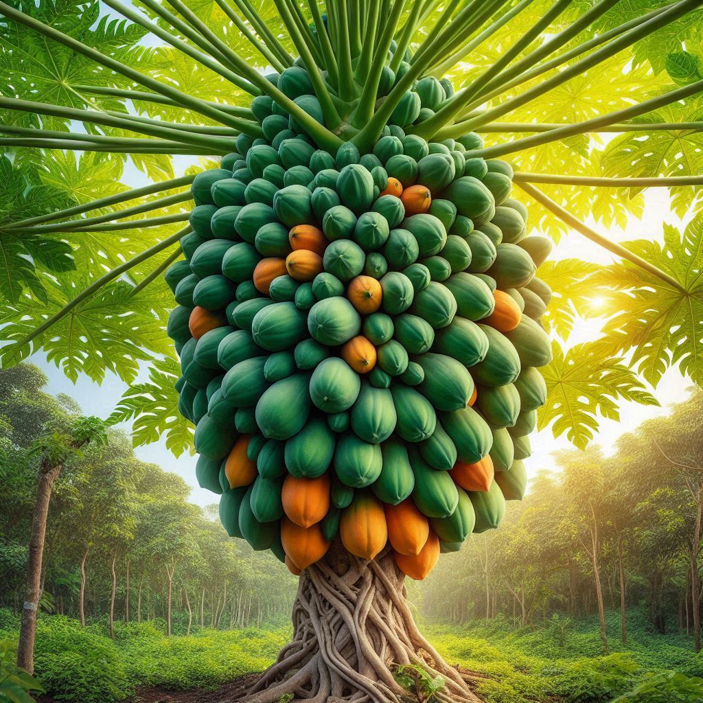 Great Method!!! How to Graft Papaya Trees from Papaya Fruit