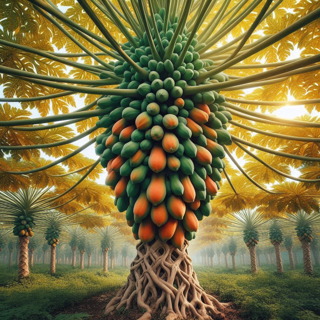Great Method!!! How to Graft Papaya Trees from Papaya Fruit