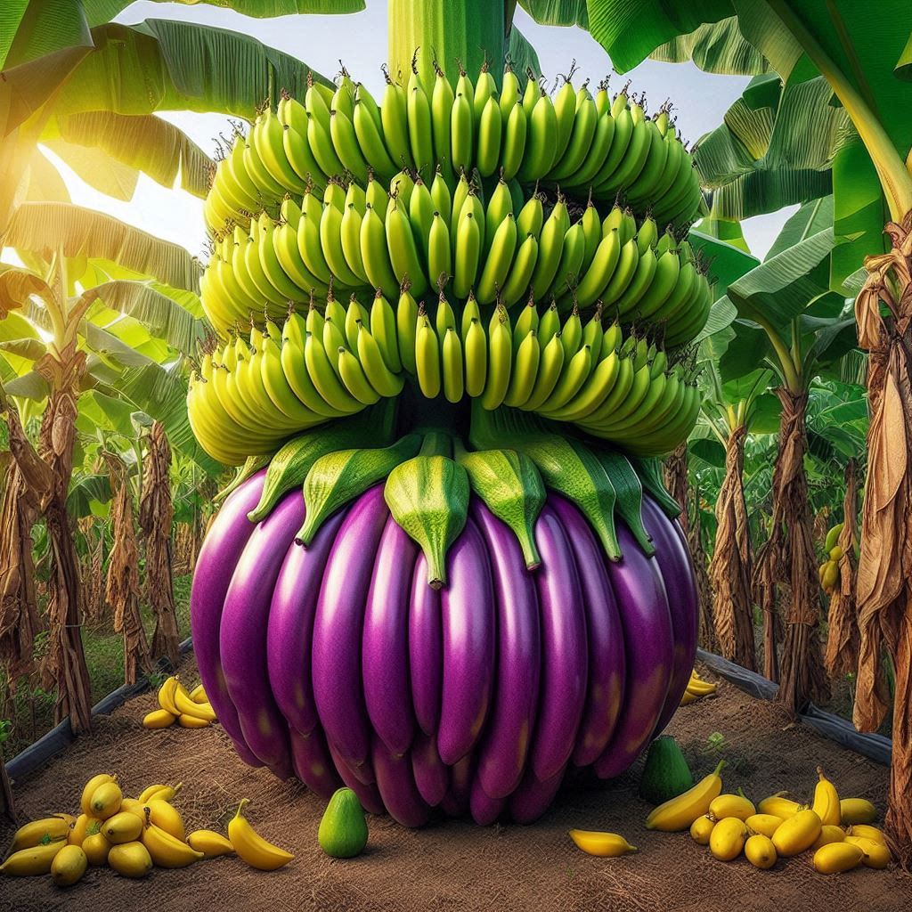 🌿Amazing Growing Eggplant Using Banana With Eggs