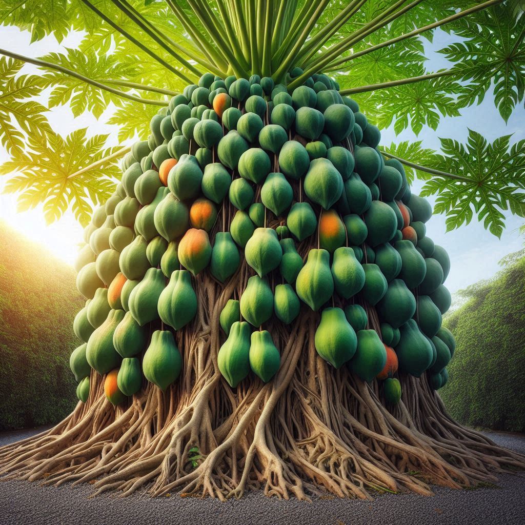 Great Method!!! How to Graft Papaya Trees from Papaya Fruit