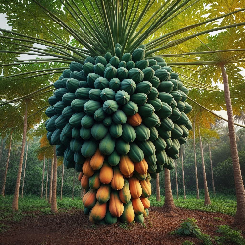 Great Method!!! How to Graft Papaya Trees from Papaya Fruit