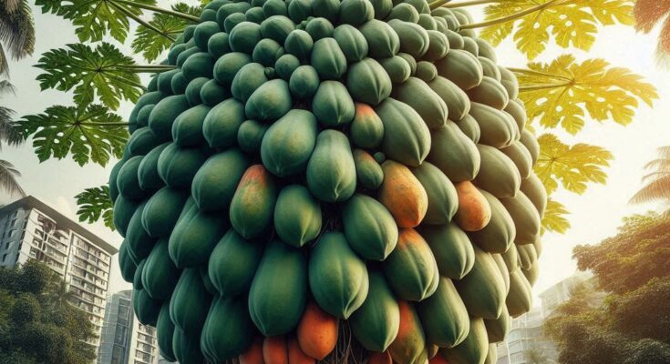 Great Method!!! How to Graft Papaya Trees from Papaya Fruit