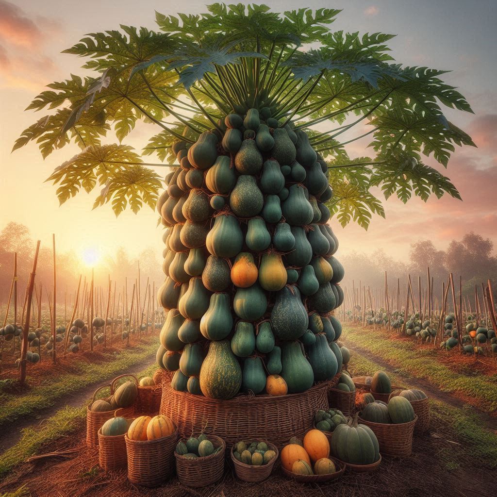 Great Method!!! How to Graft Papaya Trees from Papaya Fruit