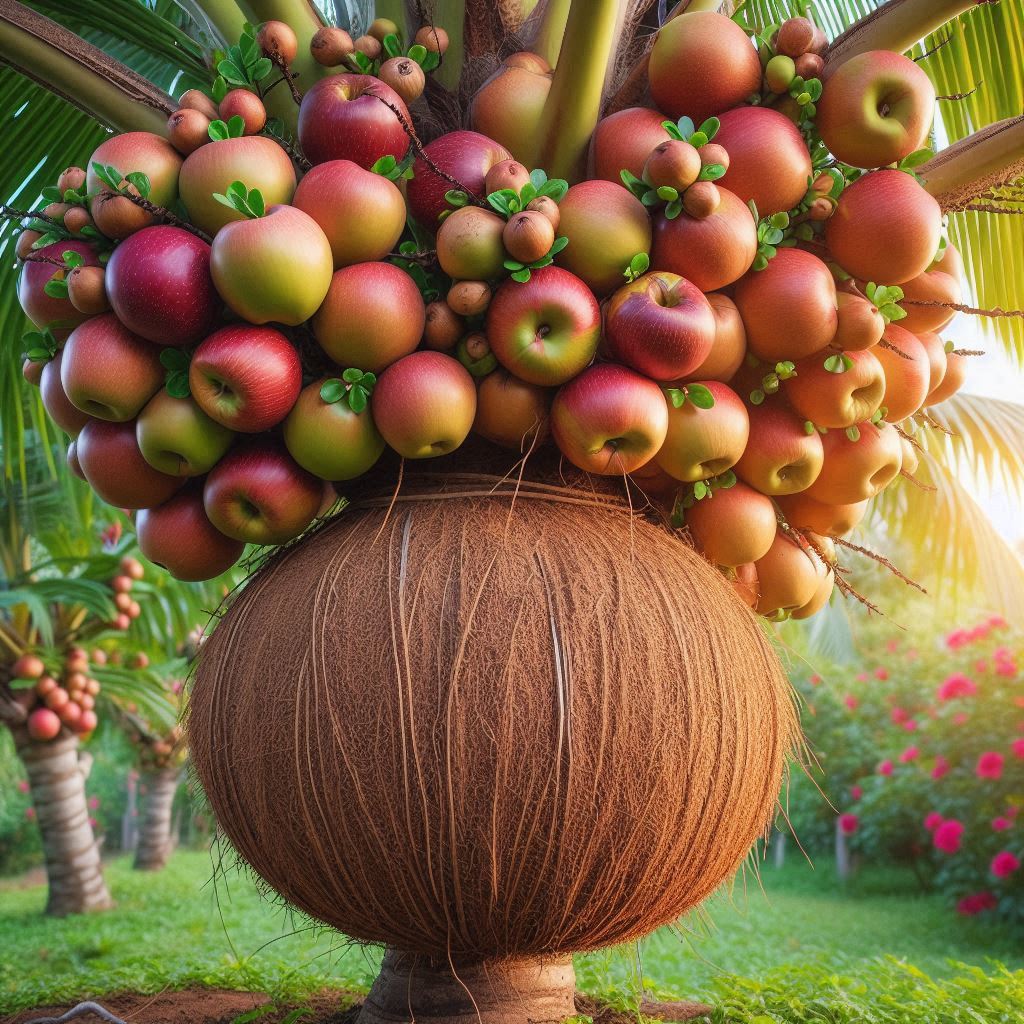 i Growing Coconut with Apples Using Secret Techniques, How to Grafting Tree