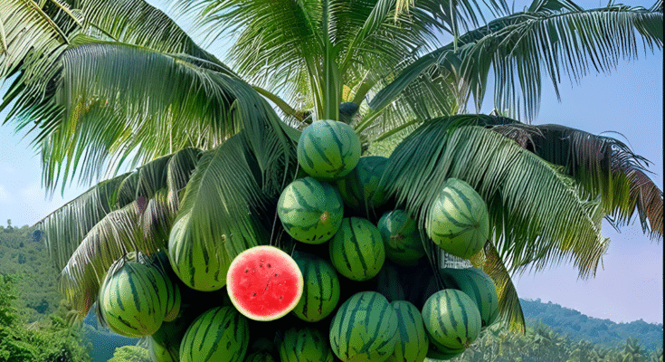 How to grow watermelon with coconut to get more fruit faster