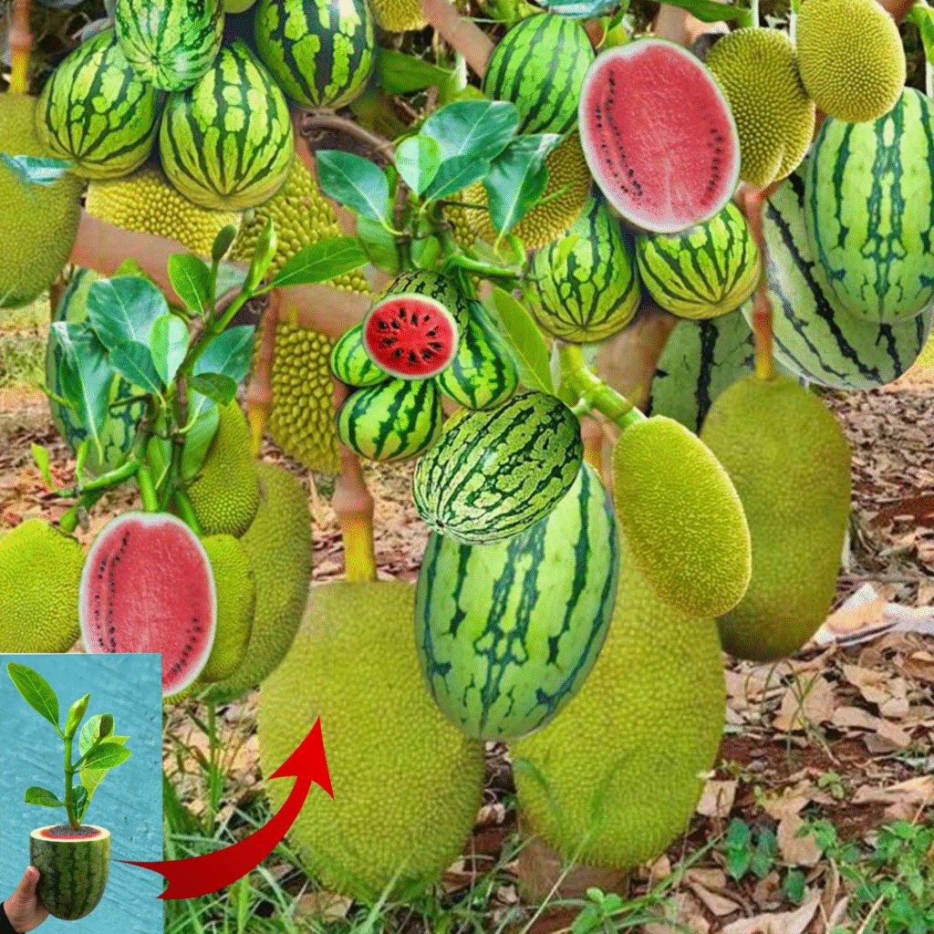 Great Skill…How I growing jackfruit with watermelon and egg !To get lots of Amazing fruits