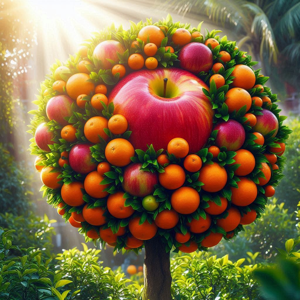 New grafting skills to harvest apples and oranges on a single tree