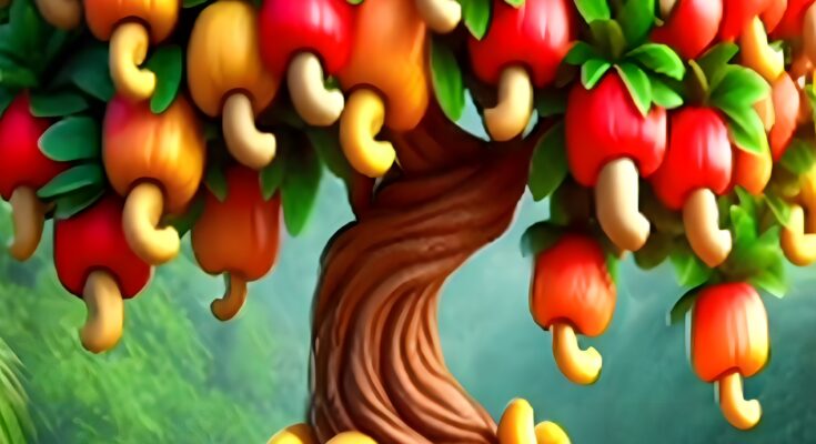 The Best and Easy Method to Grow and Plant Cashew Fruit Trees with Banana Stimulants