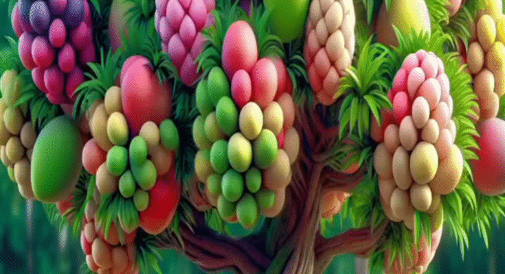 A new and easy method for planting and growing hybrid fruit trees of mango and custard apple.