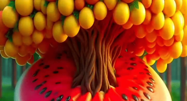 Easy and Fast Method for Planting and Growing Hybrid Fruit Trees of Watermelon and Longan
