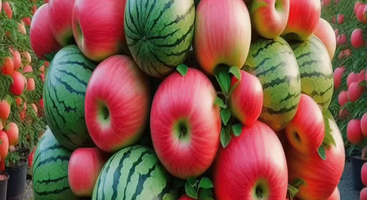 Great… Grafting apple in watermelon, Gardening Grafting.