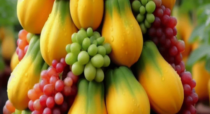 Great! I Grafted Grapes With Papaya To Form A Joint Fruit On A Single Tree