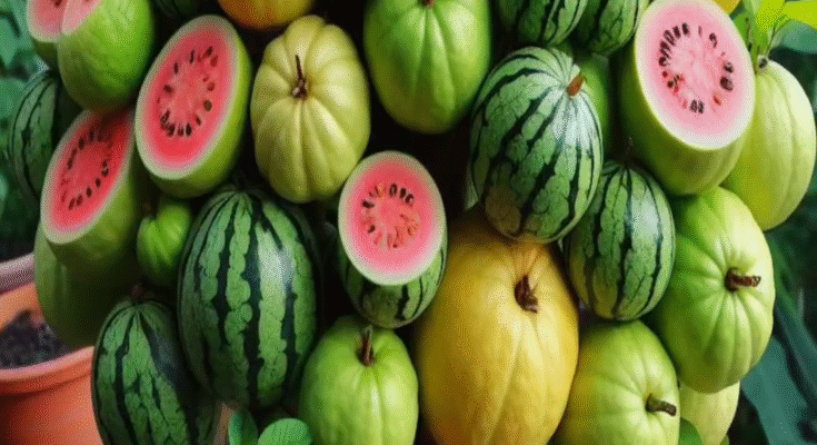 Great Skills for Grow Guava Tree in Watermelon Fruit