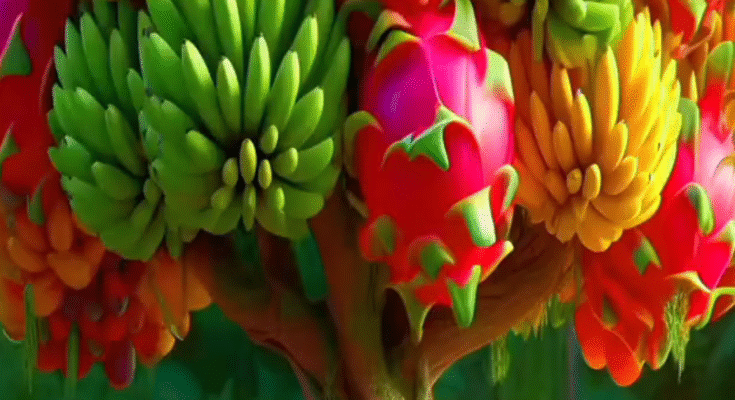 new and easy technique for planting and growing hybrid dragon fruit trees with bananas.#garden