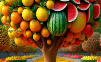 Easy and new method for growing and planting hybrid fruit trees of orange and watermelon.#garden