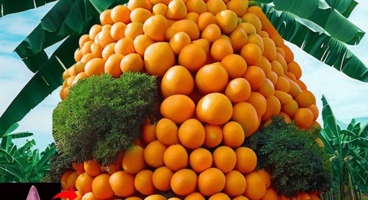 A New Method Grafting Oranges with Banana to Get the Fruit Together on the Banana Tree
