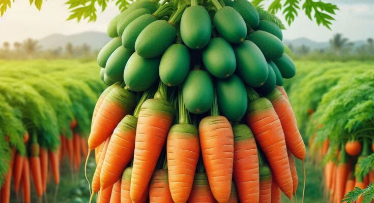 Amazing How to Grow Papaya with Carrots Fruit Get Unexpectedly Fast Fruit