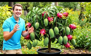 How to Grow a Mango and Dragon Fruit Tree Together!